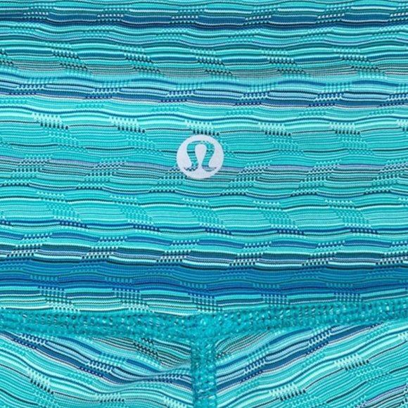 Lululemon Wunder Under Crop Space Dye Twist Teal 6 - Picture 4 of 7